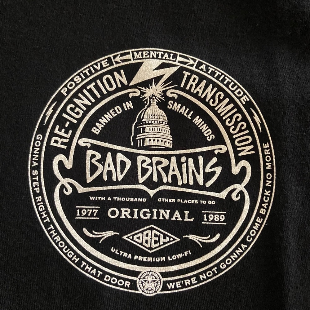 Obey x Bad Brains Limited Edition Collab T-Shirt *Rare Brand new